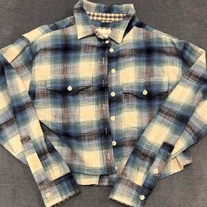 American Eagle Cropped Flannel
